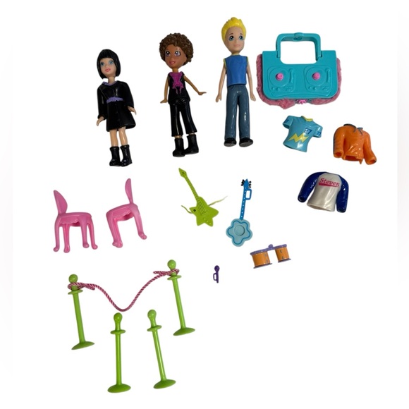 Polly Pocket Rock Band Convertible Tour Bus 18 pieces - Picture 6 of 13
